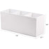Makeup Brush Holder Organizer - 3 Slots Cosmetic Brushes Storage Container for Vanity (White)
