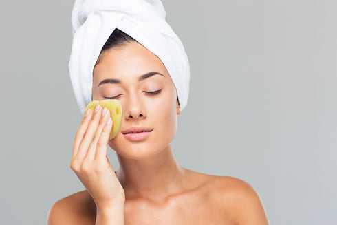Premium Natural FINA Silk Sponges - 2pc, 4"-4.5" Luxury Soft Sea Sponge for Makeup, Facial Cleansing & Bathing