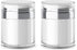 Refillable Airless Pump Jars, Empty Acrylic Cosmetic Containers for Thick Moisturizer, 2 Pack, 1 oz, White.