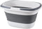 Large 4.2 Gallon (16L) Collapsible Mop Bucket with Handle, Space Saving Foldable Water Pail for Camping, Grey