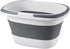 Large 4.2 Gallon (16L) Collapsible Mop Bucket with Handle, Space Saving Foldable Water Pail for Camping, Grey