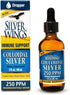 Natural Path Silver Wings Colloidal Silver Liquid, Enhanced Immune Support Supplement, 250ppm, 2oz Dropper