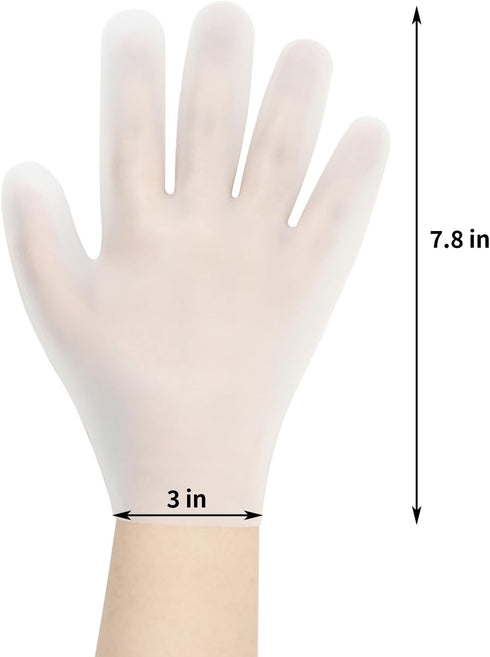 Moisturizing Gloves Overnight, Touchscreen Compatible Reusable Hand Masks for Dry Hands, White Silicone Gloves