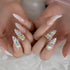 Luxury Fake Nails Designer Extra Long Ombre French Jewelry Pre-designed Nails with Natural Stiletto AB Stones