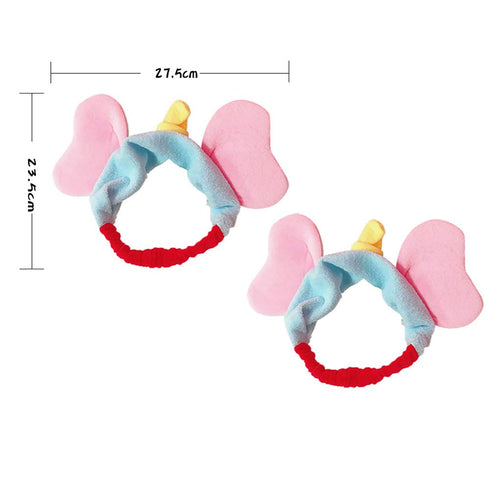 Teensery 2 Pcs Makeup Headbands, Lovely Elephant Ear Hair Band, Soft Elastic Tool for Shower and Facial Mask