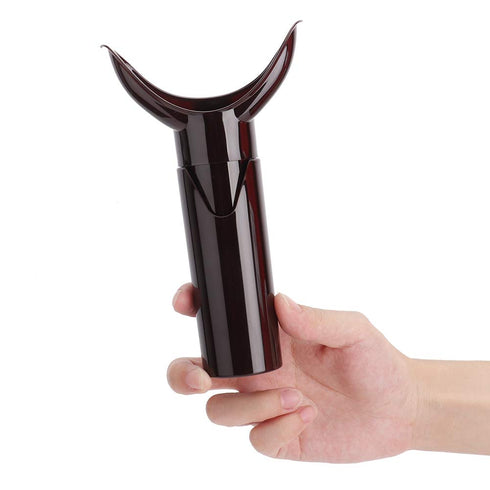 Portable Lip Plumper Device, Lip Vacuum Suction Tool for Manual Enhancement, Dark Red Beauty Accessory