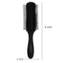NuAngela Cushion 9 Row Nylon Bristle Brush for Curly Hair, Easy Clean Styling Hairbrush for Detangling