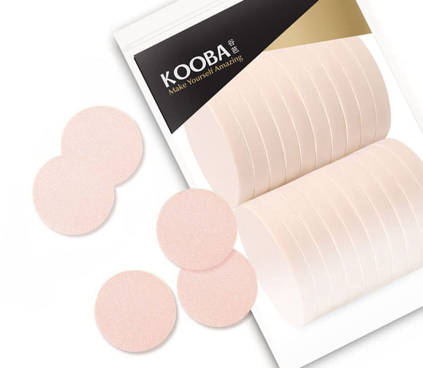KOOBA 20pcs Makeup Powder Round Sponges, Latex Free Disposable Beauty Blender Foam Applicator for Flawless Foundation