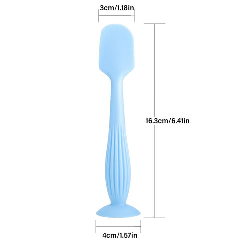 Qcbuegof Easy Diaper Cream Applicator Brush Silicone Scraper Butt Care Spatula with Suction Stand Base Portable Diaper