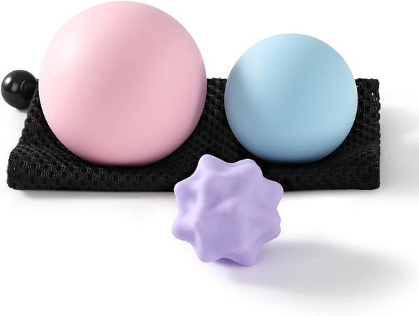 Silicone Lacrosse Balls for Yoga and Myofascial Release - Deep Tissue Massage,Trigger