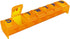 EZY DOSE Weekly (7-Day) Pill Case, Medicine Planner, Large Contoured Compartments, Amber Lids