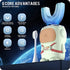 Ultrasonic Kid's U-Shaped Electric Toothbrush, IPX7 Waterproof, 5 Cleaning Modes, 60S Smart Reminder (Cartoon