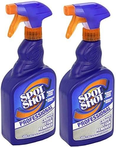 Spot Shot Professional Instant Carpet Stain Remover - 32 oz Trigger Spray (Pack of 2) with PD Ship Safe Bag