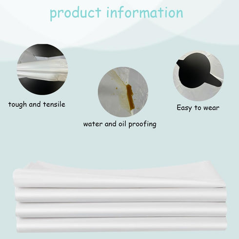 LFUFUESHOP 100 Pack 23.6" Adult Bibs for Women Disposable Bibs for Adults, Adult Bibs for Men, Waterproof and Oil-Proof