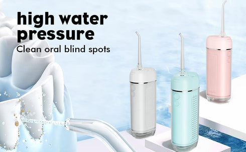 Powerful Portable Cordless Water Dental Flosser: Rechargeable Mini Oral Irrigator with 2000 mAh Li-ion, 5 Modes, IPX7