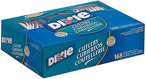 Dixie DXECM168 Heavy-Duty White Foods Cutlery, 168 Pieces