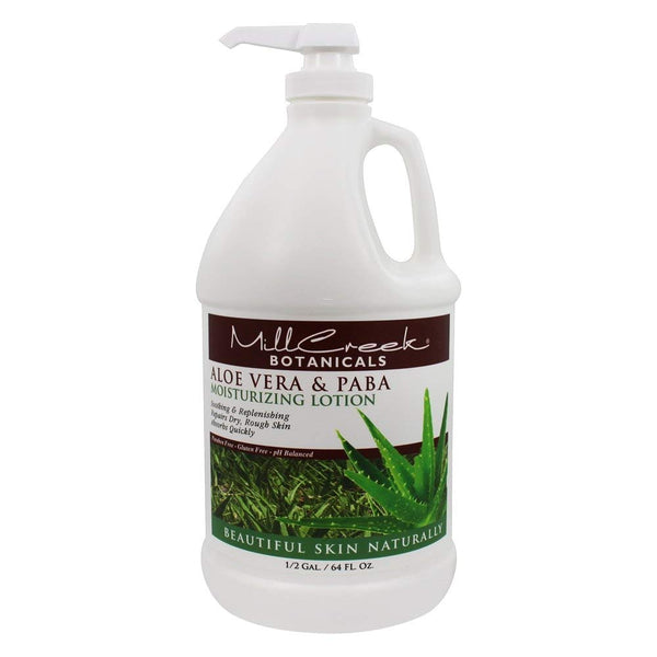 Mill Creek Botanicals Moisturizing Lotion, Aloe Vera & Paba, 64 Oz