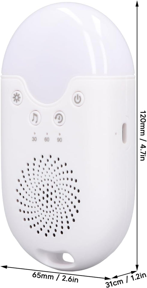 Rechargeable Baby White Noise Machine with Colorful Lights and Music