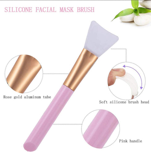 Akstore 3PCS Silicone Face Mask Brush,Mask Beauty Tool Soft Silicone Facial Mud Mask Applicator Brush Hairless Body Lotion And Body Butter Applicator Tools (White)