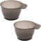 lasenersm 2 Pieces Hair Color Mixing Bowls, Plastic Hair Dye Applicator Bowls for Home Salon, Transparent Black
