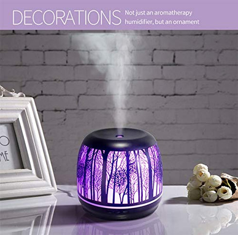 Serenity 500ml 3d 7 Essential Oil Diffuser Tree Colorful Iron LED light Advanced Cool Mist Humidifier Best Rated