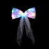 Jeairts Led Veil Bridal Bow Clip, Glowing White Tulle Hair Piece with Clip, Bachelorette Party Accessories for Women
