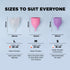 Pee Safe Reusable Menstrual Cup for Women, Large, Medical Grade Silicone, Soft, Flexible, BPA & Latex Free