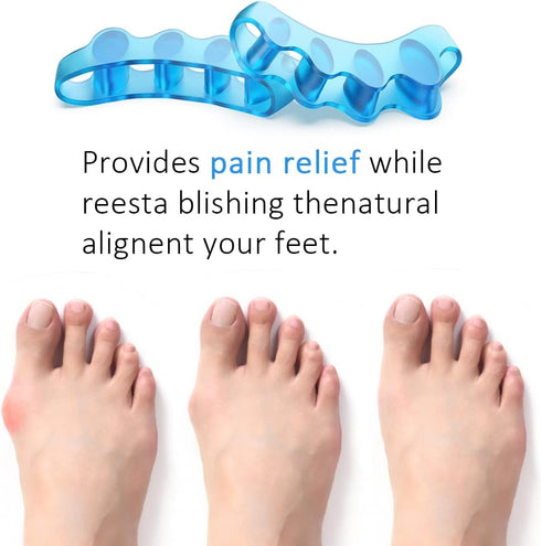 Sosede 4 Pcs Toe Separator,Bunion Corrector for Women Men Toe Spacers to Correct Bunions Yoga Toes Straightener