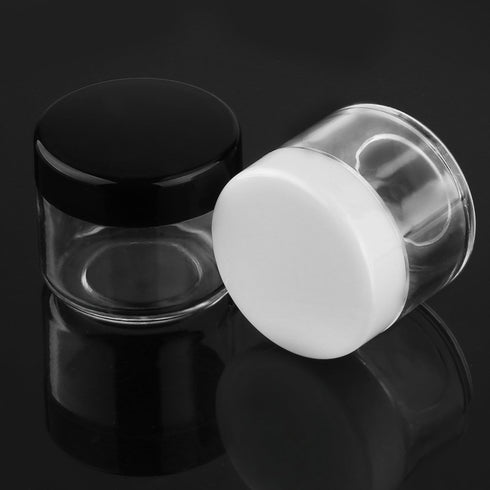 Accmor 10 Pieces Makeup Travel Containers with Lids, Cosmetic Jars with Mini Spatulas for Gift (Random Color)