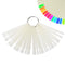 JASSINS 50 Pcs Nail Swatch Sticks with Ring, Fan-shaped Display Tips for Nail Art Polish Practice