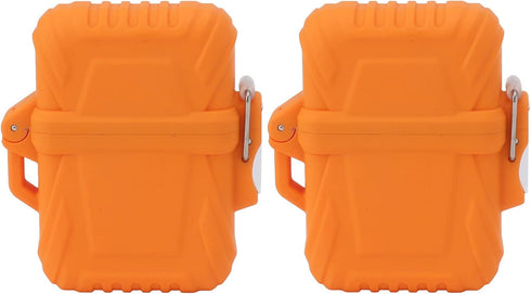 Torch Lighter Case - Portable Heavy Duty Waterproof IP56 Lighter Case for Outdoor Hiking (Orange)