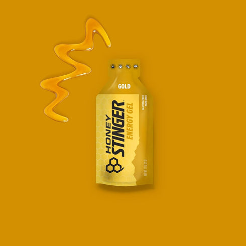 Honey Stinger Gold Energy Gel, 24 Pack, 26.4 Ounce | Gluten Free & Caffeine Free | Sports Nutrition for Exercise