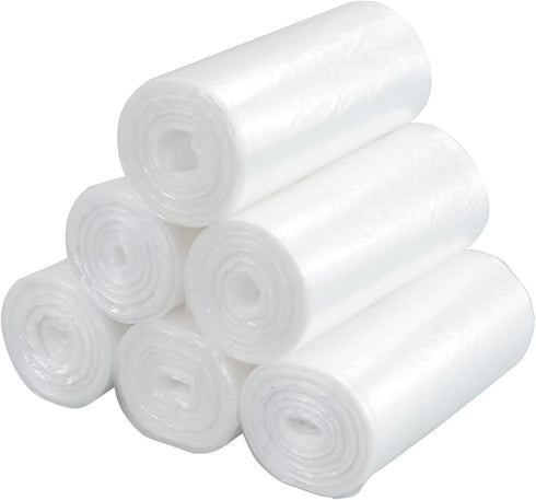 13 Gallon Clear Garbage Bags, 6 Rolls, 150 Counts for Office Trash