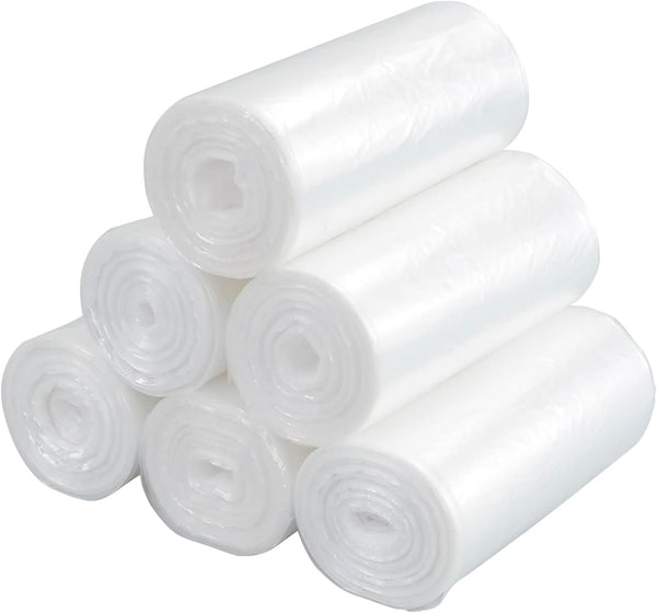 13 Gallon Clear Garbage Bags, 6 Rolls, 150 Counts for Office Trash