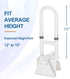 HEPO Adjustable Bathtub Safety Rail for Elderly, Tub Grab Bar for Bathroom, Assistance Bathtub Handle Clamp for Seniors