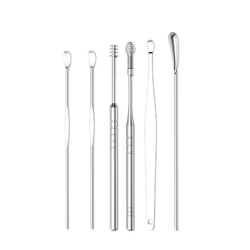 WOEIFGV Set Set Ear Curette Ear Wax Remover Tool with A Storage Box Ear Pick Earwax Removal Ear Tool Spirals Ear