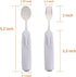 Adaptive Utensils Set for Hand Tremors, Angle Adjustable Silverware Aid for Parkinsons (4 Count: 2 Spoon + 2 Fork)