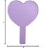 TBWHL Heart-Shaped Travel Handheld Mirror, Cosmetic Hand Mirror with Handle, Portable Vanity Mirror, Purple
