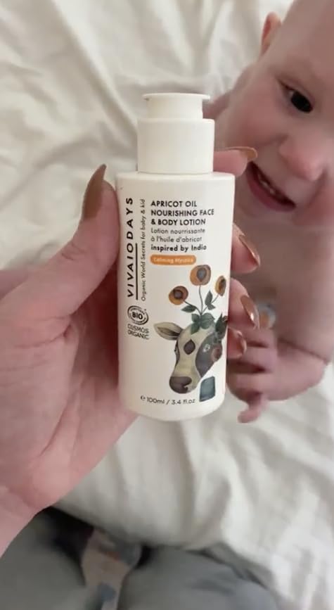 Organic Apricot Oil Nourishing Face & Body Lotion for Baby & Everyone Else (3.4 fl oz | 100 m)