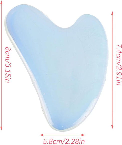 LadyCent Natural Rose Quartz Gua Sha Jade Face Massage Board Crystal Stone Guasha Massager Facial Eye Scraping Wrinkle