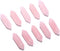 Rose Quartz Crystal 10 PCS Hexagonal Healing Reiki Stone Pendant for Jewelry Making