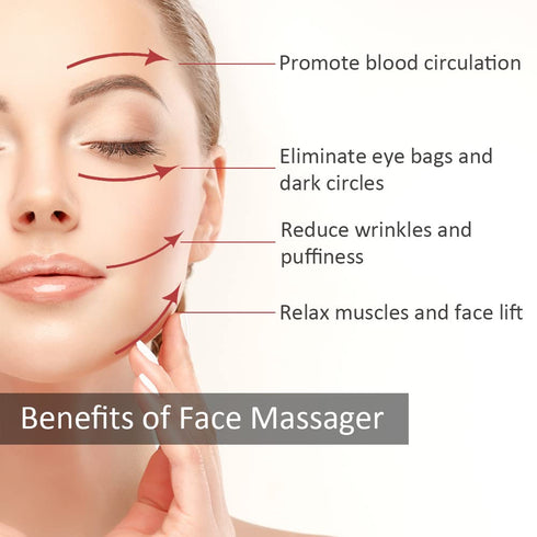Yeamon Face Massager - Metal Face Roller Gua Sha Massage Tool for Skin Care, Facial Roller for Women