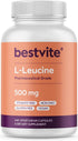 BESTVITE L-Leucine 500mg per Capsule, 240 Vegetarian Capsules, Vegan, Non-GMO, Gluten Free