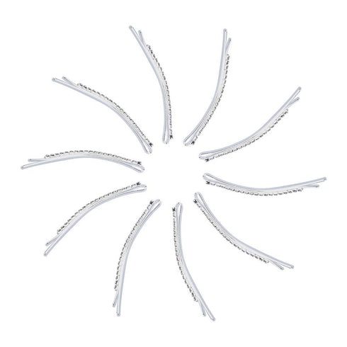 Soochat 10 Pcs Rhinestone Bobby Pins - Diamond Crystal Hair Clips for Women and Girls