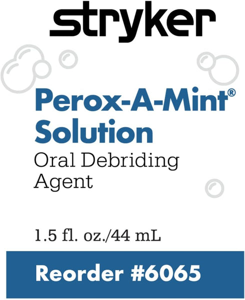 Stryker Perox-A-Mint Oral Rinse – Mint Mouthwash, 1 bottle, 1.5 fl. oz.