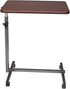 Kcelarec Bed Tray Overbed Table with Wheels, Rolling Tray Tables for Bed or Chair - Rolling Side Table (Brown)