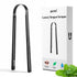 Tongue Scraper - Metal Tongue Cleaner for Adults and Kids, Fights Bad Breath, Luxury Black
