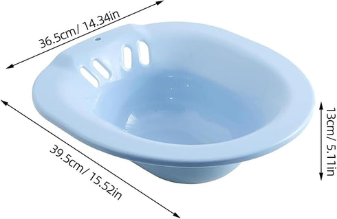SUZEPER Sitz Bath Tub Over The Toilet, Babies Bath Seat Plastic Toilet Seat, Portable Foldable Hanging Toilet Sitz Bath