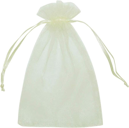 HRX Package Organza Bags 4x6 inch, 100pcs Mesh Jewelry Pouches for Christmas Wedding Giveaways