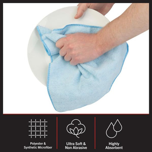Stalwart Microfiber Cleaning Cloth Set - 24-Pack of Lint-Free Absorbent Towels for Cars, Home, Kitchen